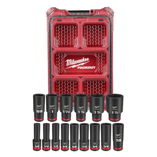 Main product image of SHOCKWAVE Impact Duty Socket 1/2" Drive SAE PACKOUT Set (15 Piece)
