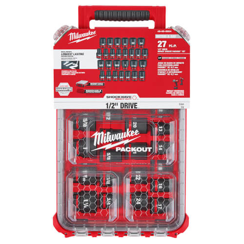 Main product image of SHOCKWAVE Impact Duty Socket 1/2" Drive Metric PACKOUT Set (27 Piece)