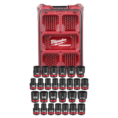Main product image of SHOCKWAVE Impact Duty Socket 1/2" Drive Metric PACKOUT Set (27 Piece)