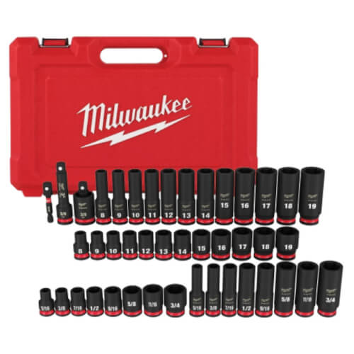 Main product image of SHOCKWAVE Impact Duty 3/8" Drive SAE & Metric Deep 6 Point Socket Set (43 Pieces)