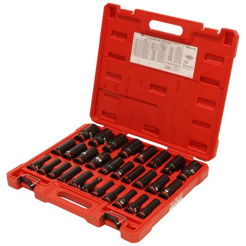 Main product image of SHOCKWAVE Impact Duty 1/2" Drive SAE & Metric Deep 6 Point Socket Set (29 Pieces)