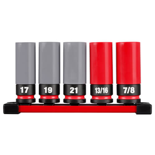 Main product image of SHOCKWAVE Impact Duty 1/2" Drive SAE & Metric Lug Nut Wheel Socket Set (5 Piece)
