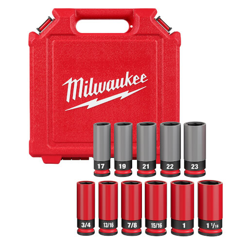 Main product image of SHOCKWAVE Impact Duty 1/2" Drive SAE & Metric Lug Nut Wheel Socket Set (11 Piece)