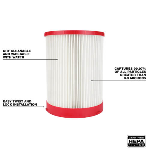 Main product image of Large Wet/Dry Vacuum HEPA Filter