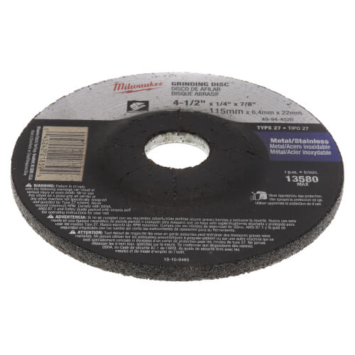 Main product image of Replacement Type 27 Grinding Wheel (4-1/2" x 1/4" x 7/8")