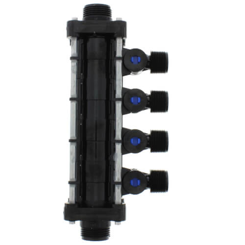 Main product image of 1/2" PEX Press Polymer MiniBloc - 4 Outlets (Lead Free)