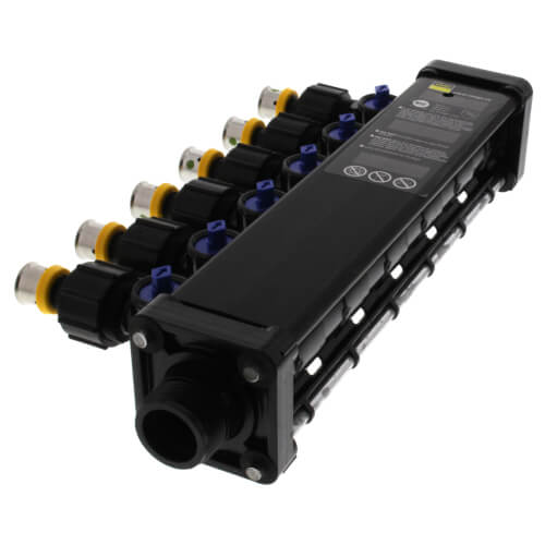 Main product image of 1/2" PEX Press Polymer MiniBloc - 6 Outlets (Lead Free)
