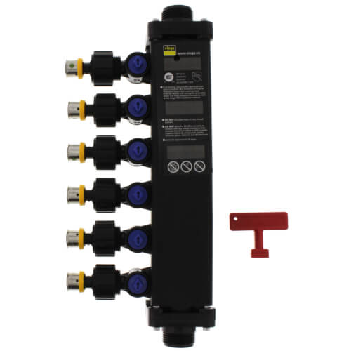 Main product image of 1/2" PEX Press Polymer MiniBloc - 6 Outlets (Lead Free)