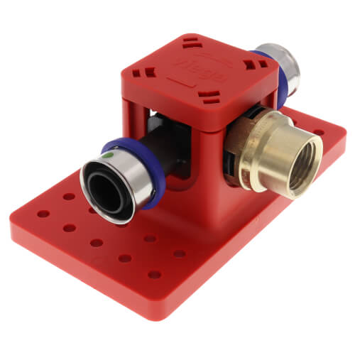 3/4" PEX Press x 3/4" PEX Press x 1/2" FPT Press Tee w/ Mounting Bracket (Lead Free)