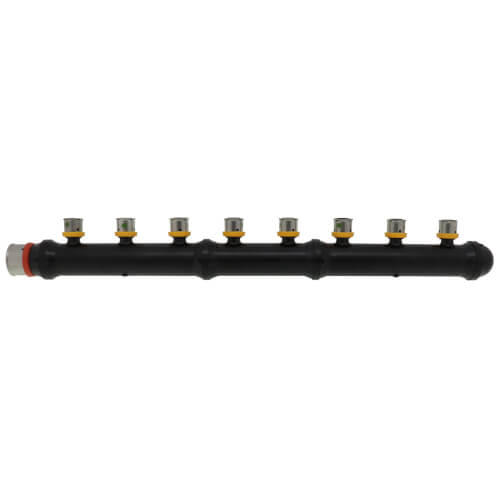 Main product image of 1" x 1/2" PEX Press Plastic Closed Manifold (8 Outlets)