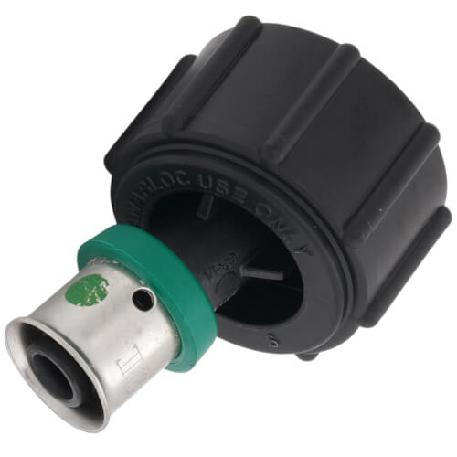 Main product image of 3/8" Press x 1/2" ManaBloc Port, PEX Press Polymer Port Adapter (Lead Free)