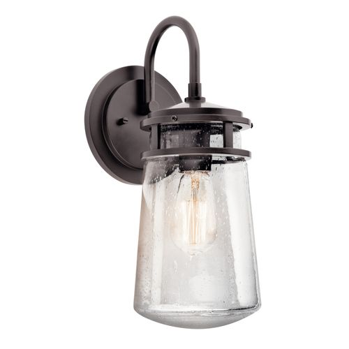 Main product image of Lyndon 15" 1 Light Wall Light Clear Seeded Glass (Architectural Bronze)