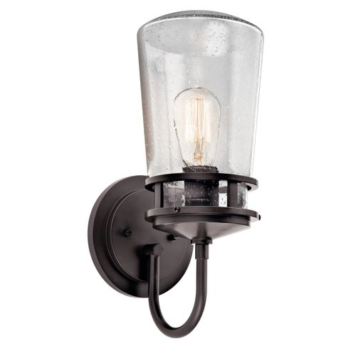 Main product image of Lyndon 15" 1 Light Wall Light Clear Seeded Glass (Architectural Bronze)