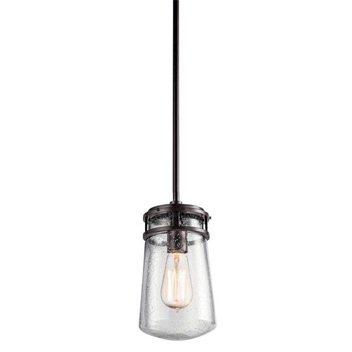 Main product image of Lyndon 11.75" 1 Light Pendant w/ Clear Seeded Glass (Architectural Bronze)