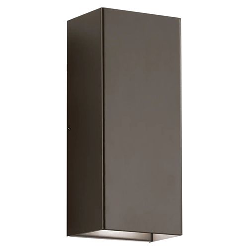 Main product image of Walden 12" LED Outdoor Wall Light w/ Clear Tempered Glass w/ Inside Etch (Architectural Bronze)