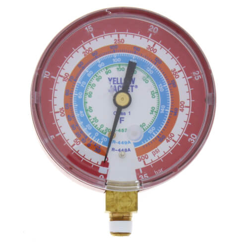 49603 Yellow Jacket 49603 31/8" Dry Manifold, Red Pressure