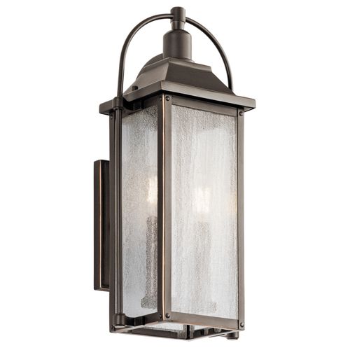 Main product image of Harbor Row 18.5" 2 Light Outdoor Wall Light w/ Clear Seeded Glass (Olde Bronze)