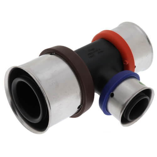 Main product image of 1-1/4" x 1" x 3/4" PEX Press PureFlow Polymer Tee