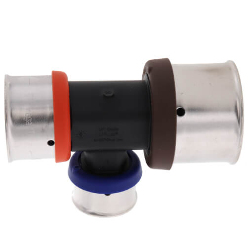 Main product image of 1-1/4" x 1" x 3/4" PEX Press PureFlow Polymer Tee