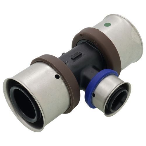 Main product image of 1-1/4" x 1-1/4" x 3/4" PEX Press PureFlow Polymer Tee