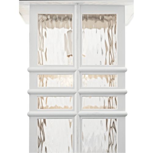 Main product image of Beacon Square 14.25" 1 Light Outdoor Wall Light w/ Clear Hammered Glass (White)