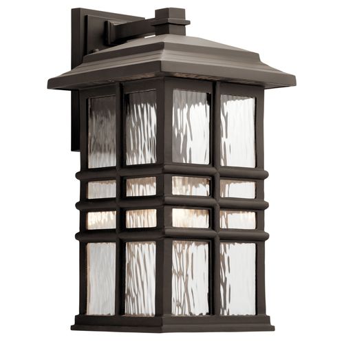 Main product image of Beacon Square 17.5" 1 Light Outdoor Wall Light w/ Clear Hammered Glass (Olde Bronze)