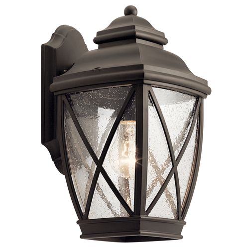 Main product image of Tangier 13.5" 1 Light Outdoor Wall Light w/ Clear Seeded Glass (Olde Bronze)