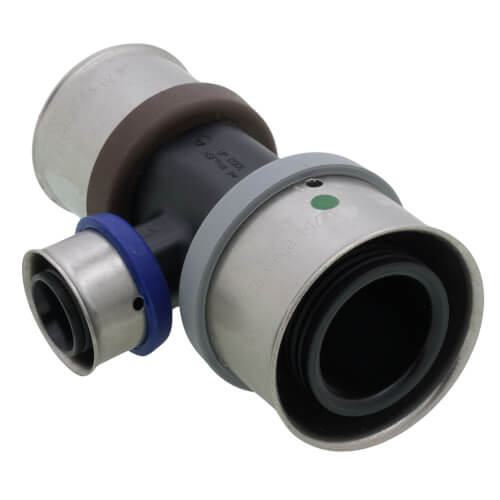 Main product image of 1-1/2" x 1-1/4" x 3/4" PEX Press PureFlow Polymer Tee