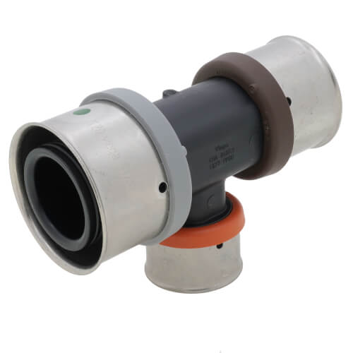 Main product image of 1-1/2" x 1-1/4" x 1" PEX Press PureFlow Polymer Tee