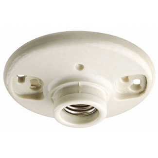 Main product image of Keyless Incandescent Lampholder, Medium Base, 4 Terminal Screws - White (660W)