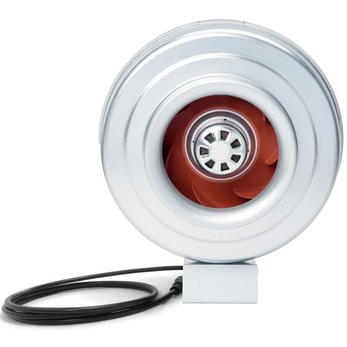 Main product image of Model FGC 8, 8" Inline Centrifugal Fan w/ Cord, Metal Housing, 120V (460 CFM)