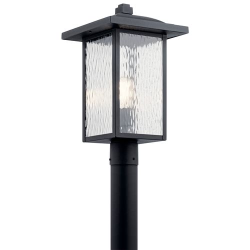 Main product image of Capanna 18.25" 1 Light Post Light w/ Clear Water Glass (Textured (Black)