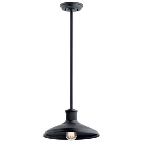 Main product image of Allenbury 12" 1 Light Outdoor Convertible Pendant Light w/ (Textured (Black)