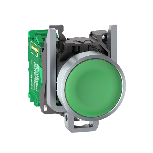 Main product image of Harmony XB5R Wireless Push Button with Transmitter, Spring Return, w/o Battery, Metal - Green