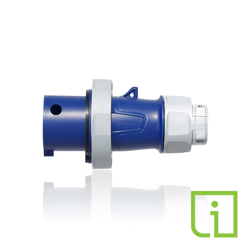 Main product image of 30A 250V 3PH, 3P 4W IEC 60309-1 & IEC 60309-2 Pin & Sleeve Plug w/ Power Indication (Blue)
