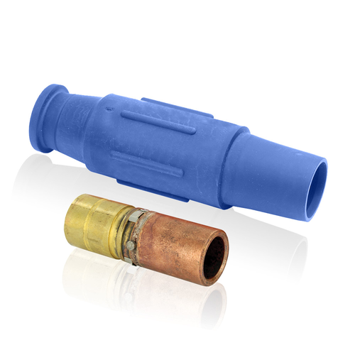 Main product image of 23 Series Plug, Female, 600A Max, 600V Crimp Tube Termination, 350-500 MCM Cable Range (Blue)