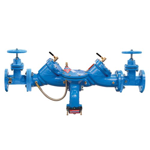 Main product image of 8" LF909M1-NRS-FS Cast Iron Reduced Pressure Zone Backflow Preventer Assembly, NRS Shutoff, w/ Backflow Flood Sensor