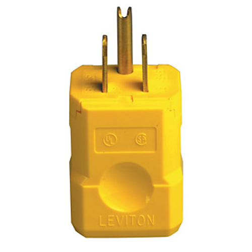 Main product image of 15A, 125V NEMA 5-15P, 2P, 3W, Plug, Straight Blade, Grounding, Python (Yellow)