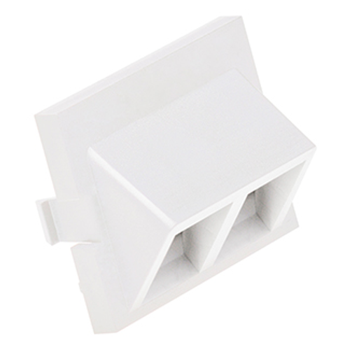 Main product image of 2-port Angled MOS Quickport, Adapter, 1.5 Units High (White)