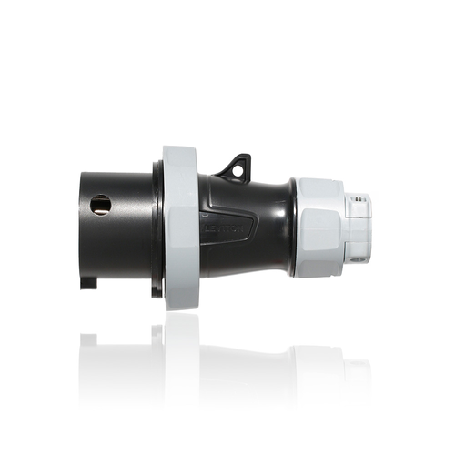 Main product image of 30A, 600V 3-Phase, 3P, 4W, LEV Series IEC 60309-1 & 60309-2 Pin & Sleeve Plug, IP66/IP67/IP68/IP69K, Watertight (Black)