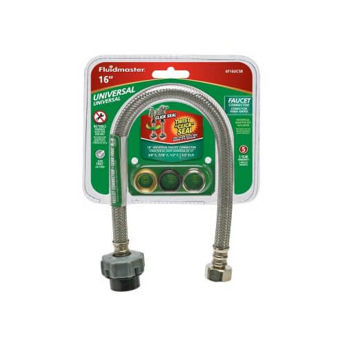 Main product image of 20" Click Seal Braided Stainless Steel Hose Faucet Connector (1/2" x 1/2" FIP)