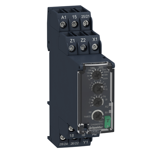 Main product image of Harmony Multi-Function Timer Relay w/ Screw Connectors, (8A, 2 CO, 24-240 VAC/DC)