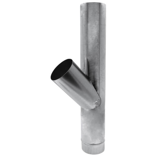 Main product image of 4" 24 Ga Galvanized Wye (2' Length)