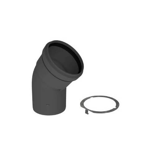 Main product image of 4" PolyPro 45° Black UV Resistant Elbow w/ LB2