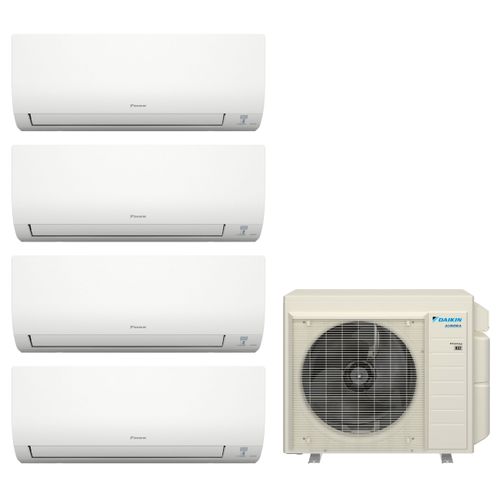 Main product image of 36,000 BTU, R-32, 21 SEER2 Ductless Four Zone Heat Pump Package (7+7+7+15)