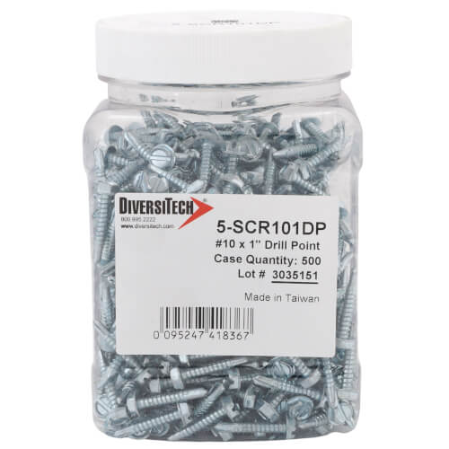 Main product image of #10 x 1" Drill Point Hex Washer Head Metal Sheet Metal Screw (500 Pack)