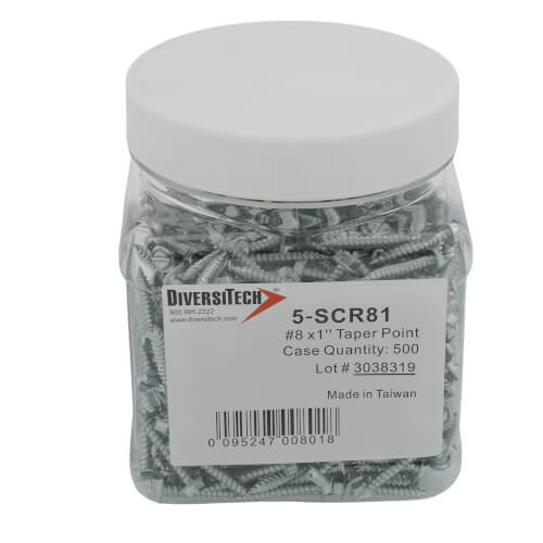 Main product image of #8 x 1" Taper Point Sheet Metal Screws (500 Pack)