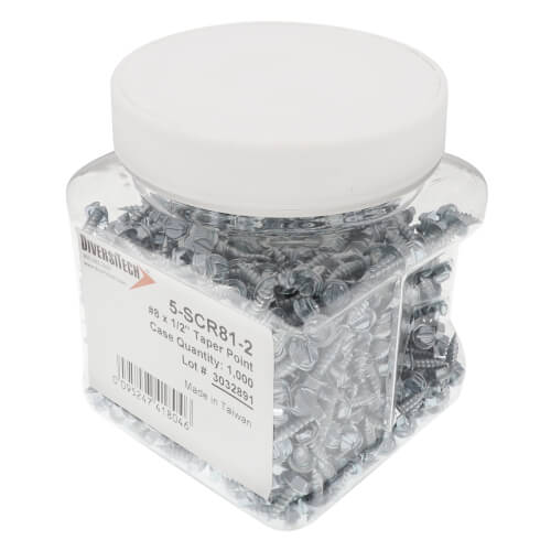 Main product image of 8 x 1/2 Taper Point Sheet Metal Screws (1,000 Pack)