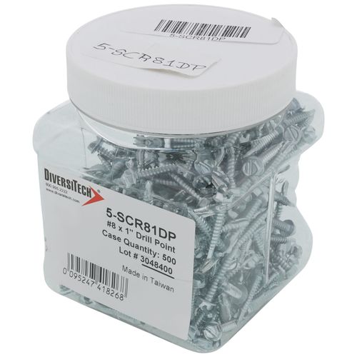 Main product image of #8 x 1" Drill Point Hex Washer Head Metal Sheet Metal Screw (500 Pack)