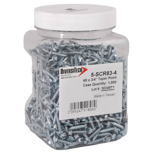 Main product image of 8 x 3/4 Taper Point Sheet Metal Screws (1,000 Pack)